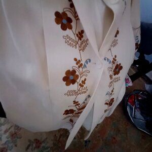 NYGard Collection Elegant Linen Coat Embroidered ladies size 10